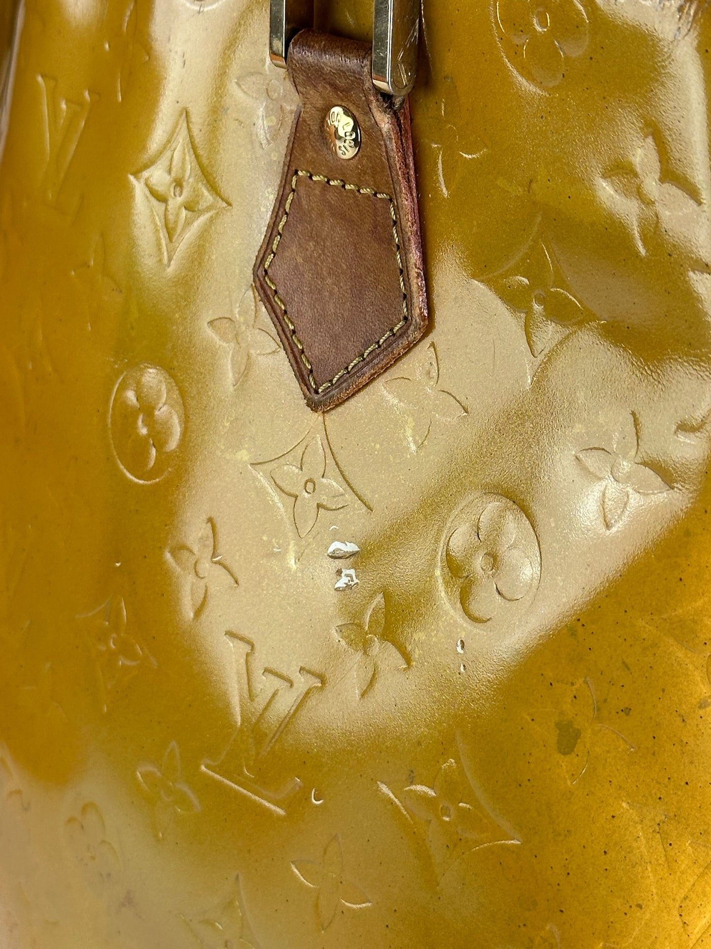 Vintage Louis Vuitton Vernis Leather bag Yellow