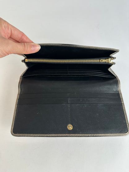 Vintage Loewe Textured Leather Bifold Wallet c. Late 2000s Bronze