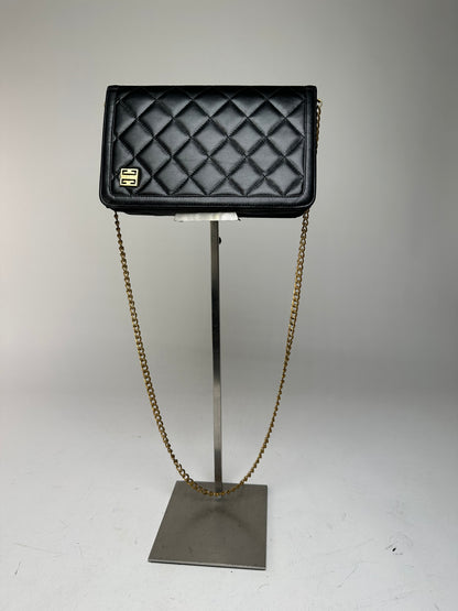 Vintage Givenchy 4G Leather Shoulder Bag Black