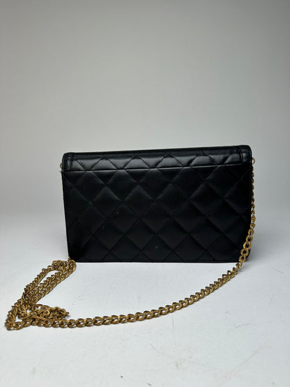 Vintage Givenchy 4G Leather Shoulder Bag Black