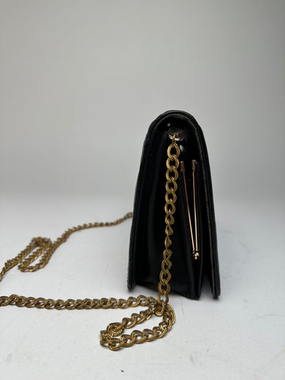 Vintage Givenchy 4G Leather Shoulder Bag Black