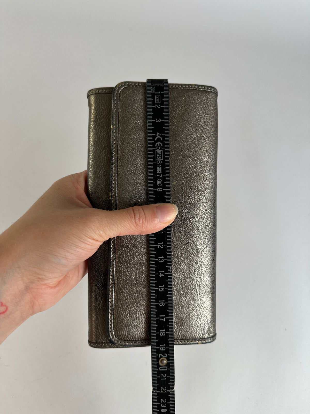 Vintage Loewe Textured Leather Bifold Wallet c. Late 2000s Bronze