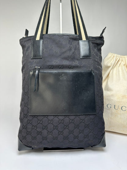 Vintage Gucci GG Canvas Tote Early 2000s Black