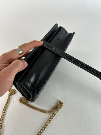 Vintage Givenchy 4G Leather Shoulder Bag Black