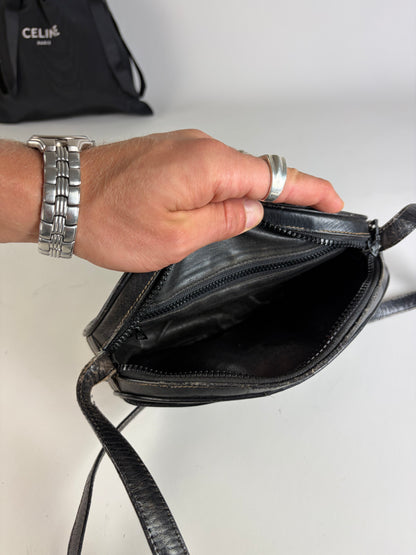Vintage Celine Leather Crossbody Bag Black aus dem jahr