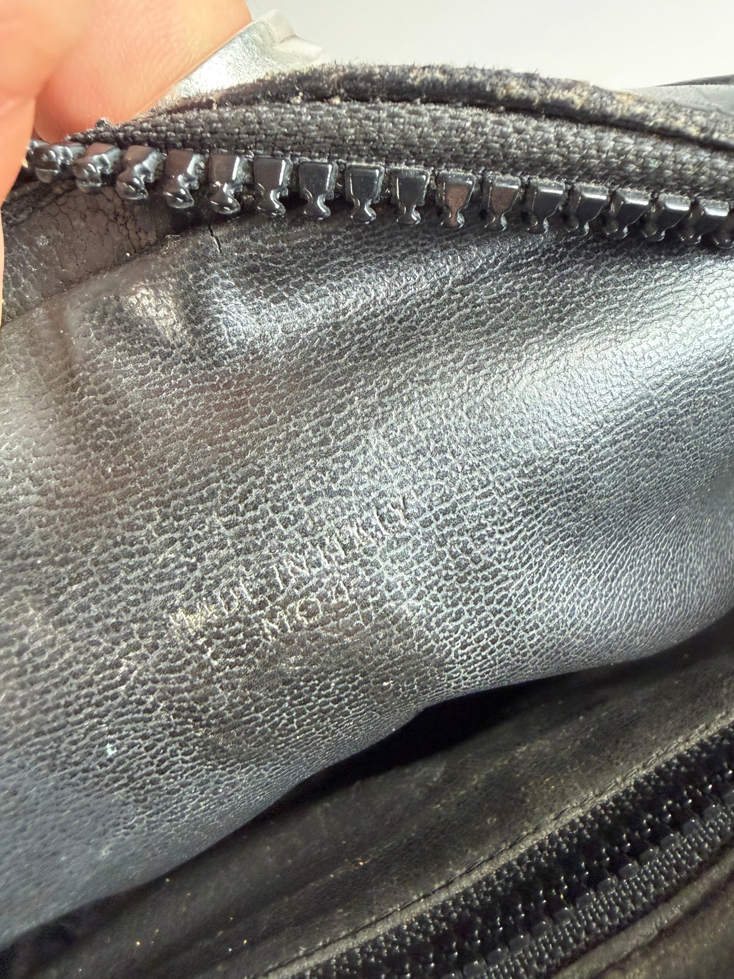 Vintage Celine Leather Crossbody Bag Black aus dem jahr