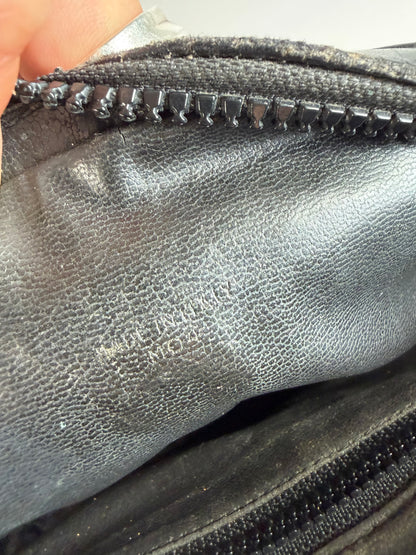 Vintage Celine Leather Crossbody Bag Black aus dem jahr