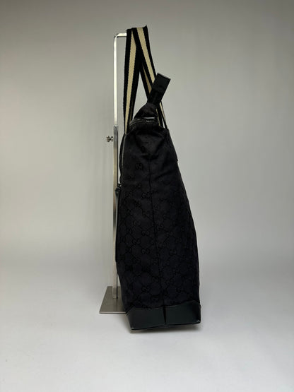 Vintage Gucci GG Canvas Tote Early 2000s Black