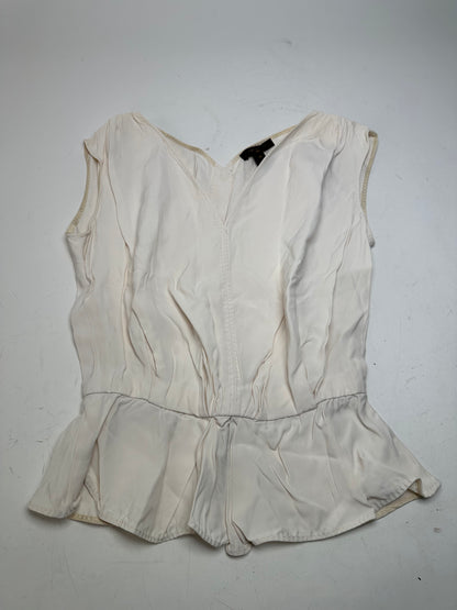 Vintage Louis Vuitton Silk Top White 34/XS