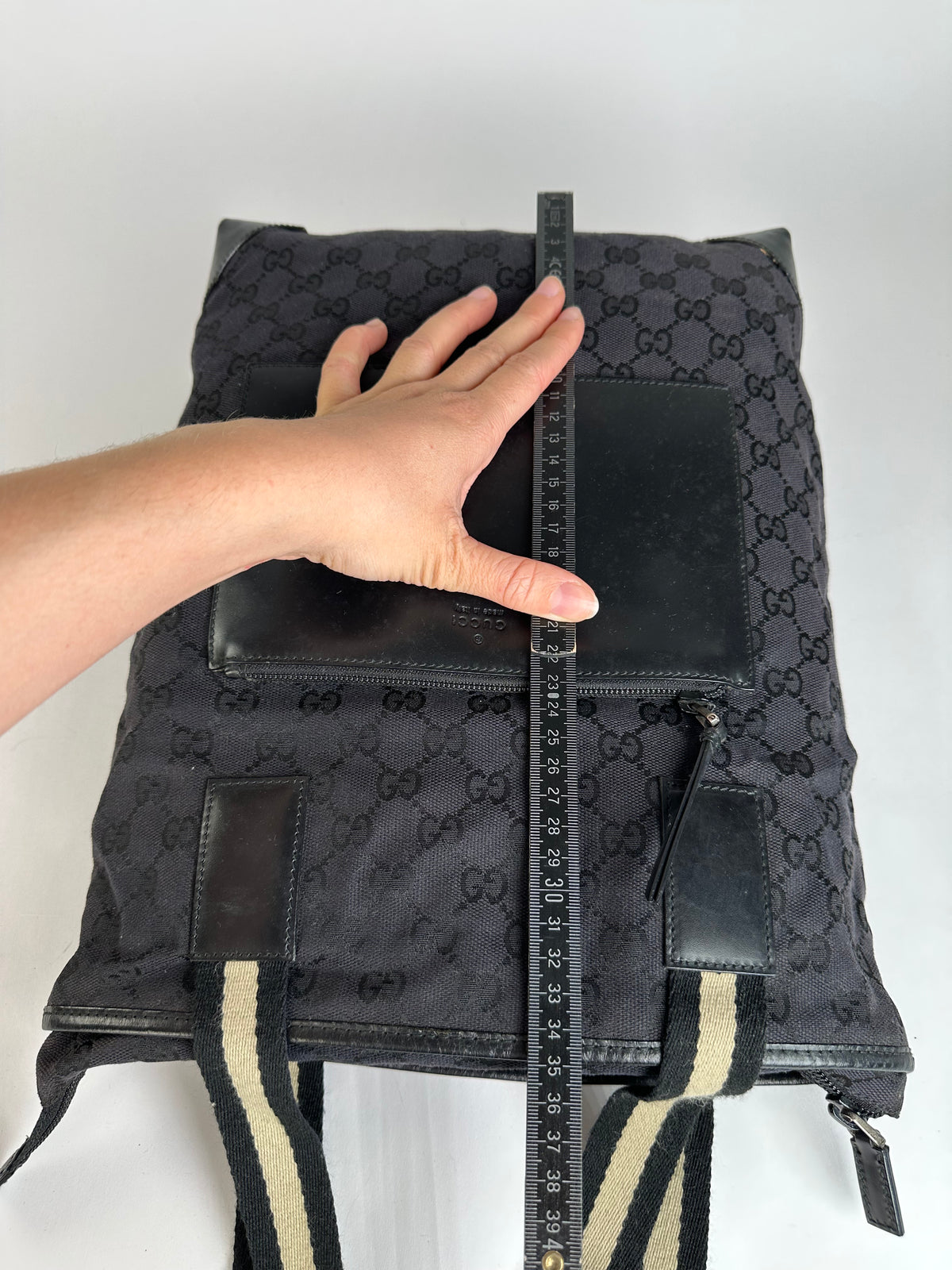 Vintage Gucci GG Canvas Tote Early 2000s Black
