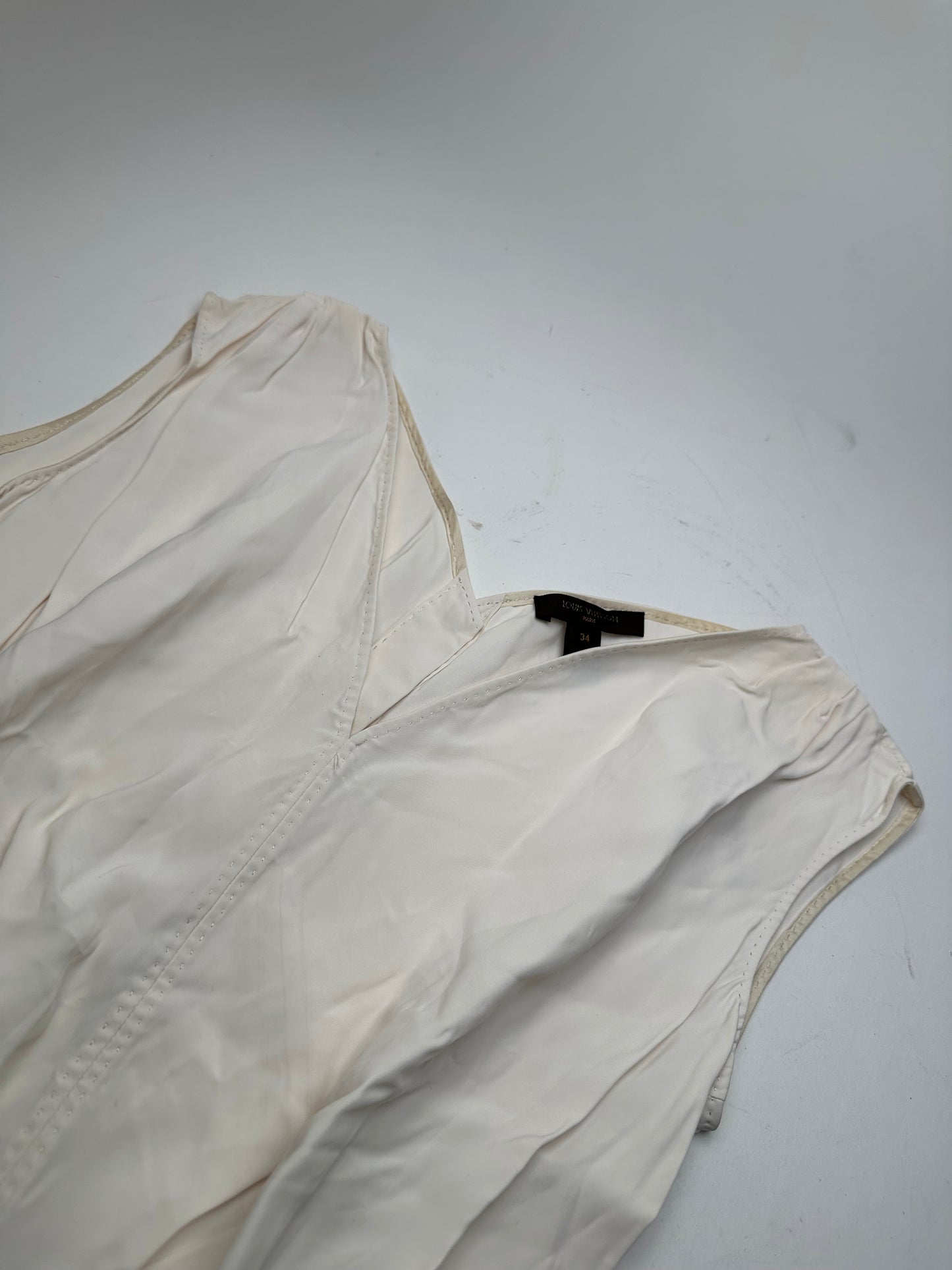 Vintage Louis Vuitton Silk Top White 34/XS