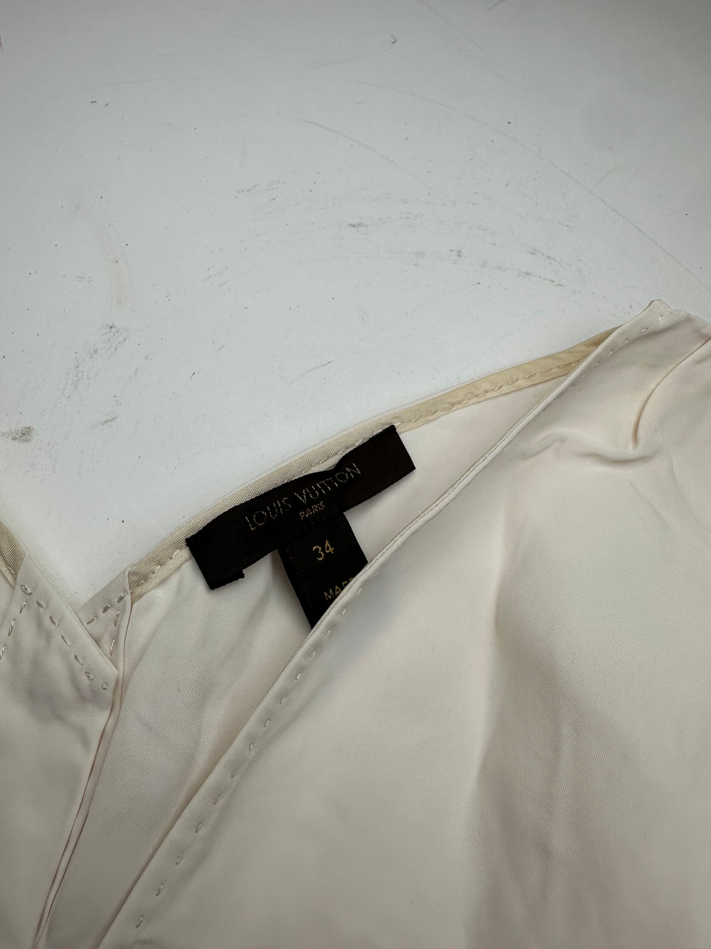Vintage Louis Vuitton Silk Top White 34/XS