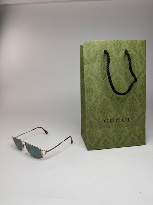 Vintage Gucci Sunglasses Green Gold