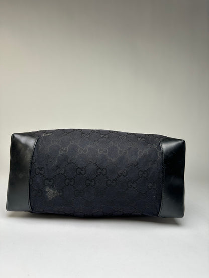 Vintage Gucci GG Canvas Tote Early 2000s Black