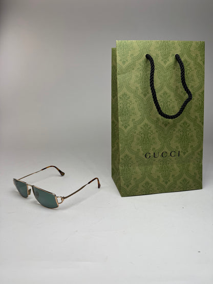 Vintage Gucci Sunglasses Green Gold