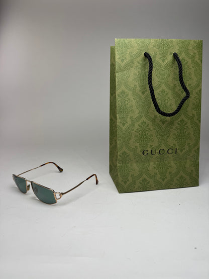 Vintage Gucci Sunglasses Green Gold