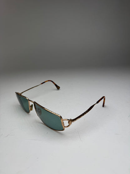 Vintage Gucci Sunglasses Green Gold