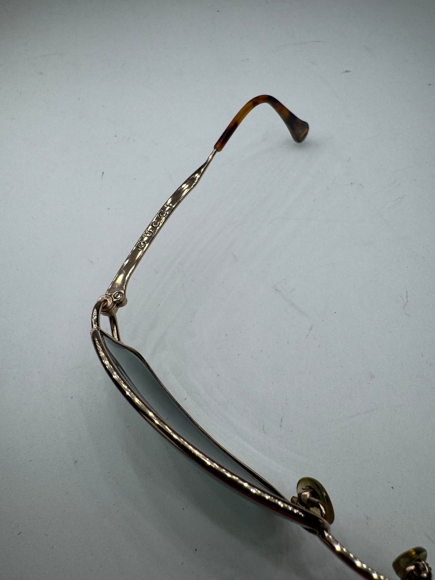 Vintage Gucci Sunglasses Green Gold