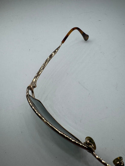 Vintage Gucci Sunglasses Green Gold