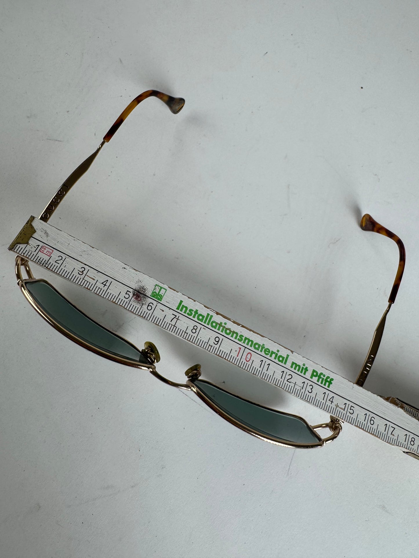 Vintage Gucci Sunglasses Green Gold