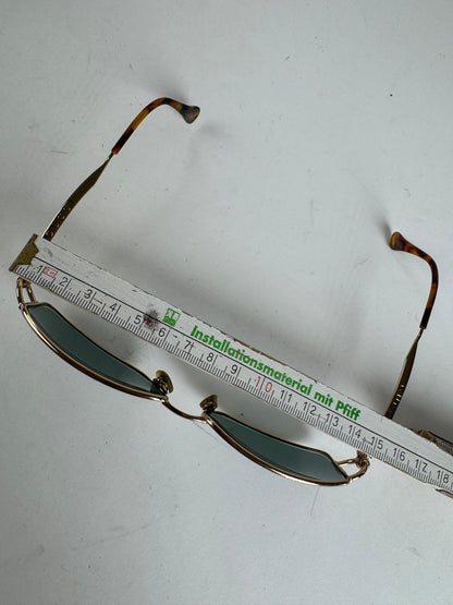 Vintage Gucci Sunglasses Green Gold