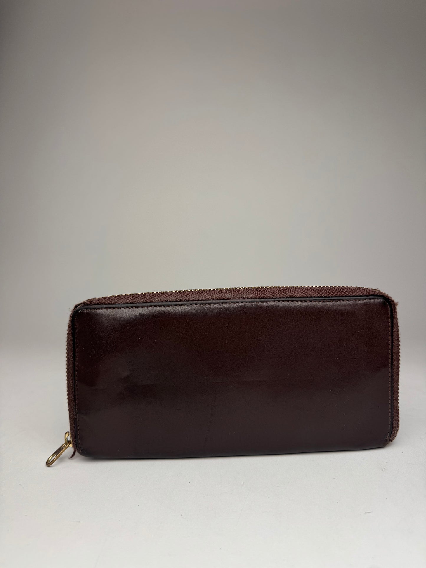 Vintage Comme Des Garçons Zippy Leather Wallet Brown