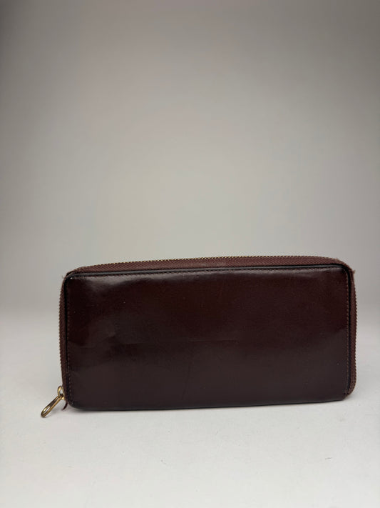 Vintage Comme Des Garçons Zippy Leather Wallet Brown