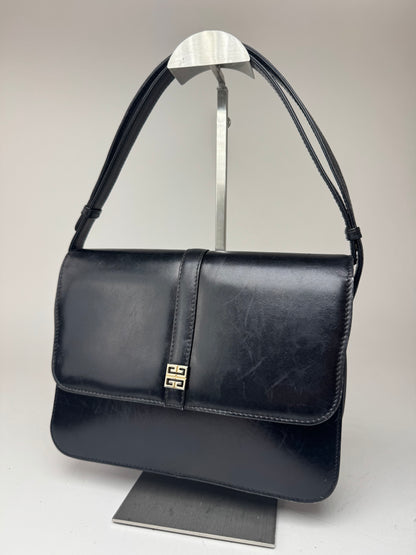 Sac vintage en cuir Givenchy 4G noir
