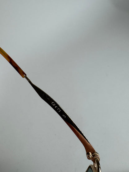 Vintage Gucci Sunglasses Green Gold