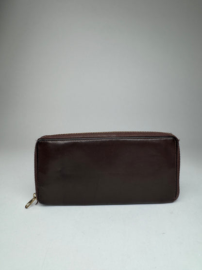 Vintage Comme Des Garçons Zippy Leather Wallet Brown