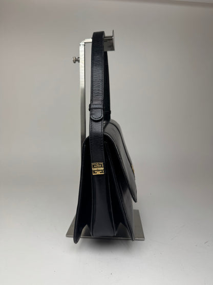 Sac vintage en cuir Givenchy 4G noir