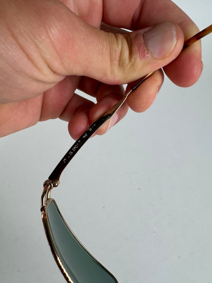 Vintage Gucci Sunglasses Green Gold