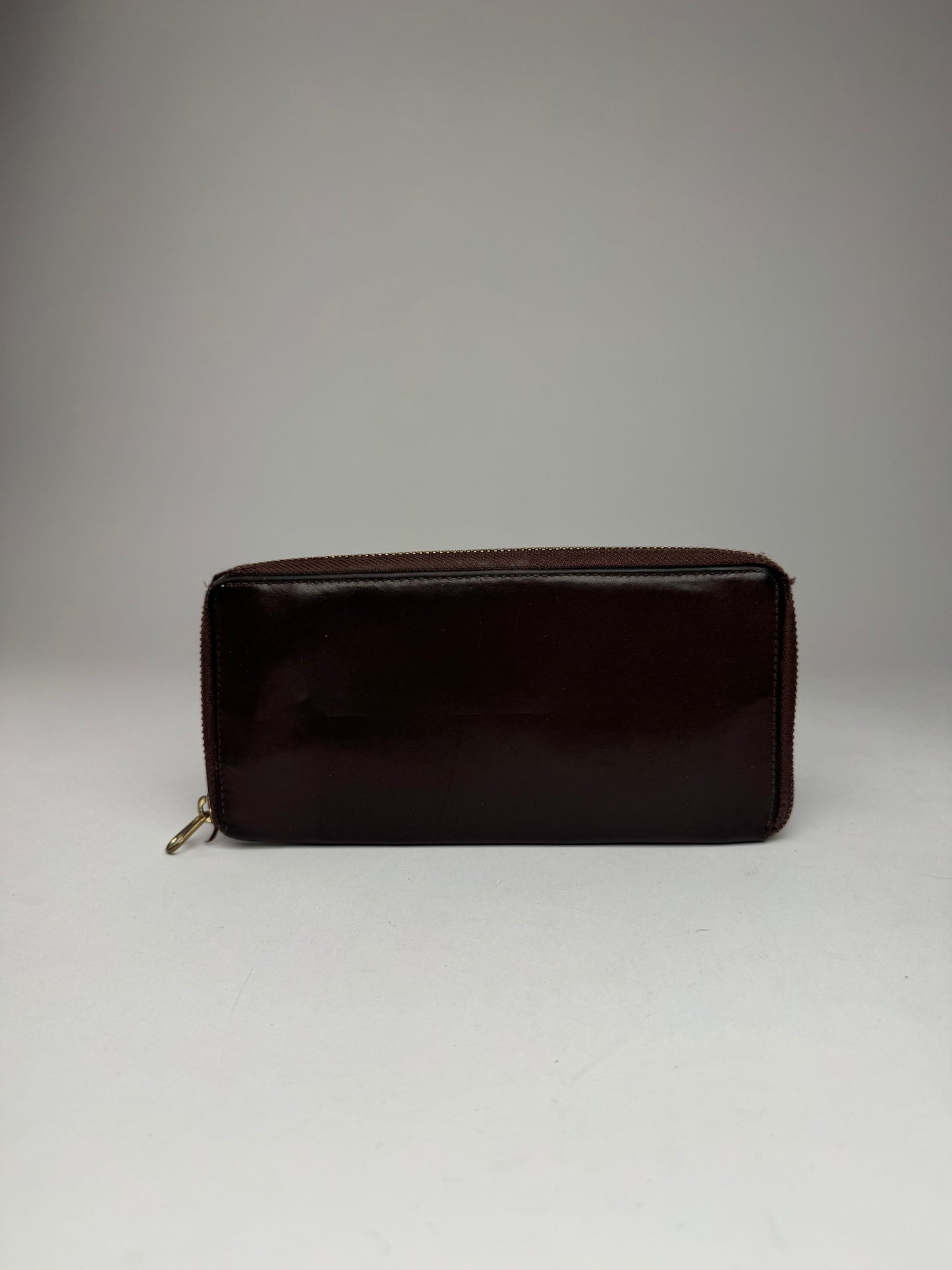 Vintage Comme Des Garçons Zippy Leather Wallet Brown