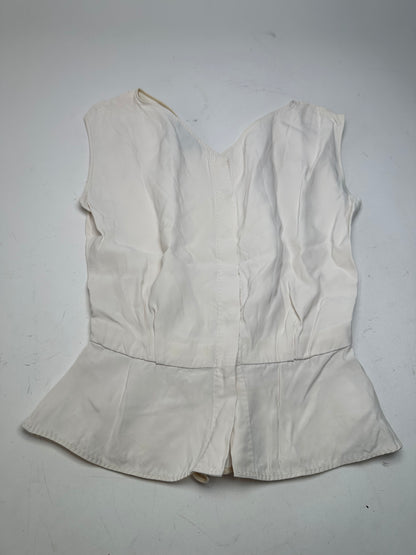 Vintage Louis Vuitton Silk Top White 34/XS