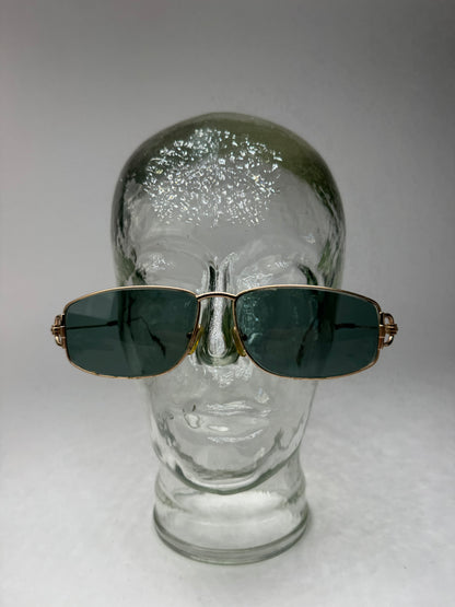 Vintage Gucci Sunglasses Green Gold