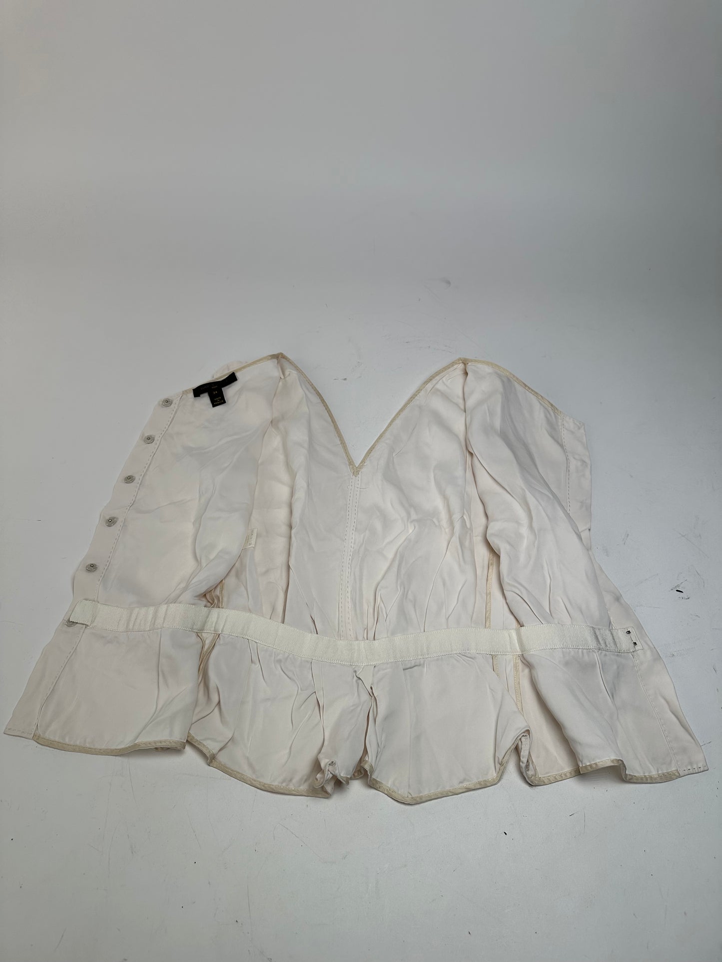 Vintage Louis Vuitton Silk Top White 34/XS