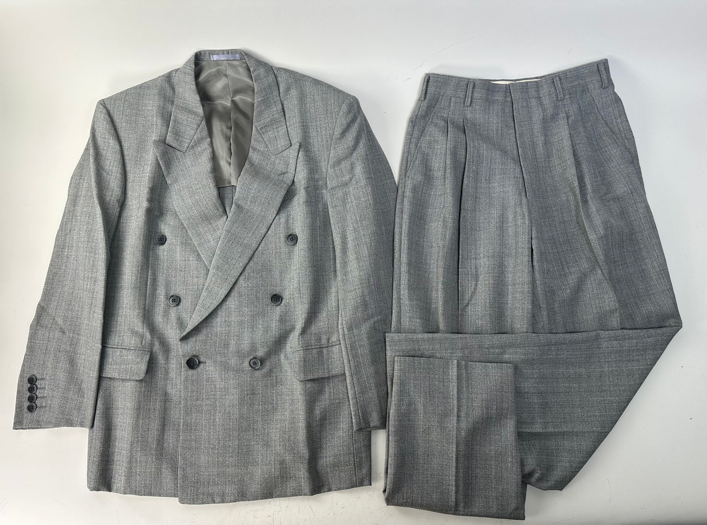 Vintage Givenchy Men's Wool Blend Suit Trousers Grey