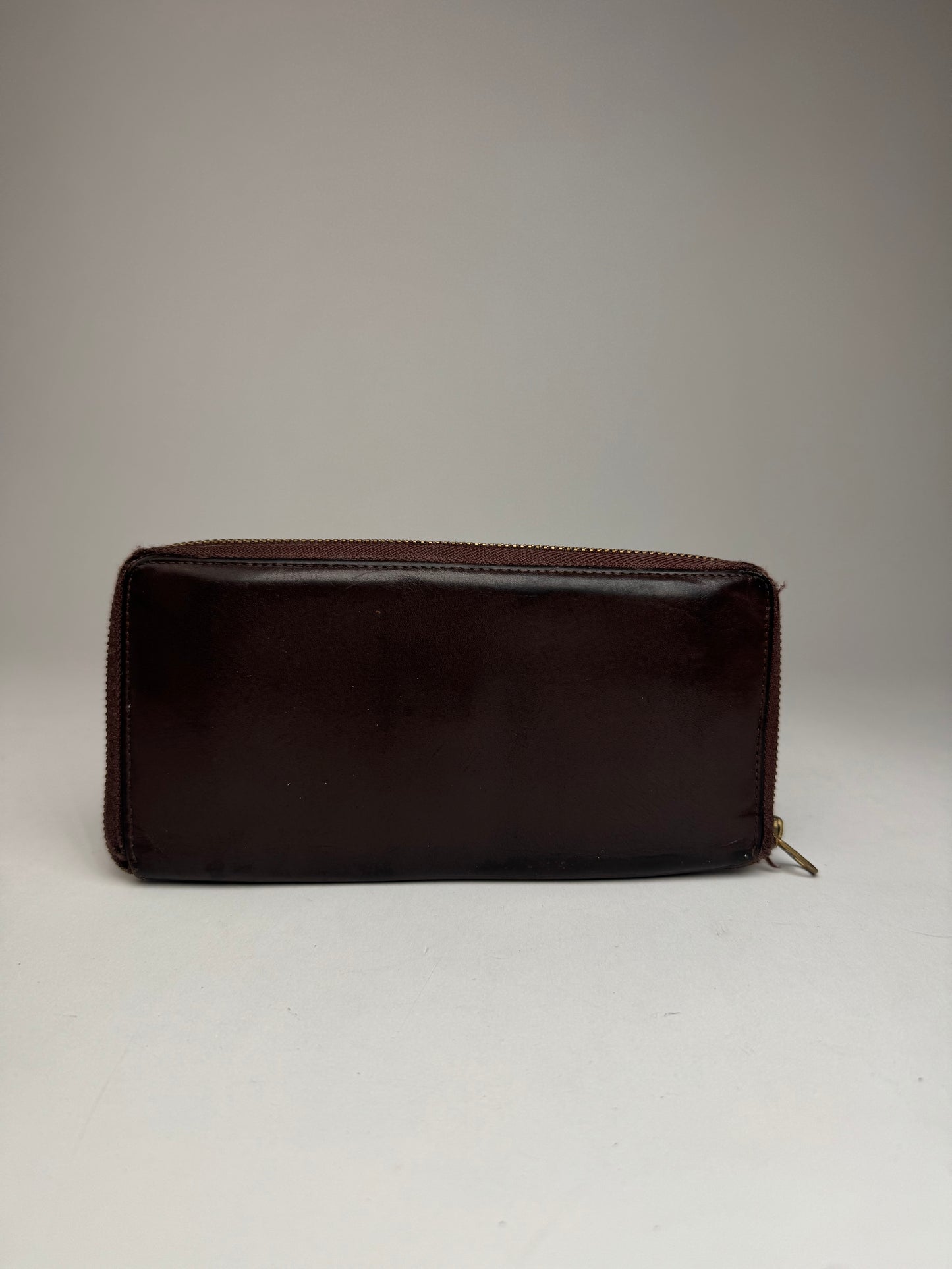 Vintage Comme Des Garçons Zippy Leather Wallet Brown