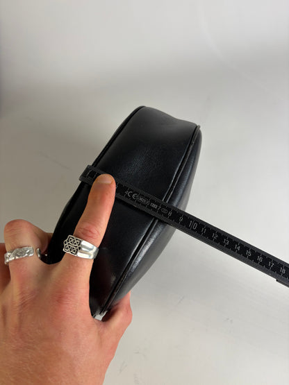 Vintage Celine Leather Crossbody Bag Black aus dem jahr