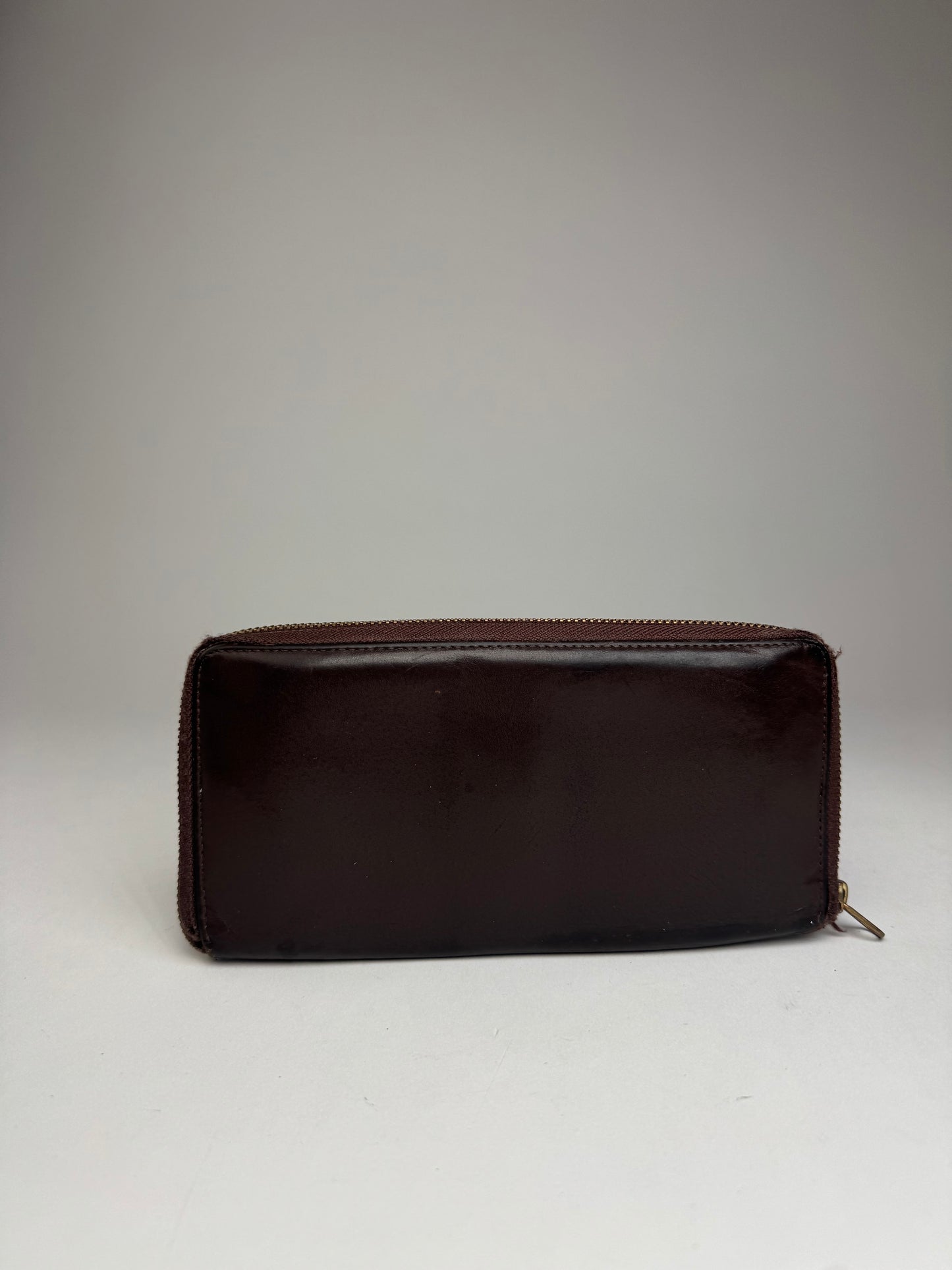 Vintage Comme Des Garçons Zippy Leather Wallet Brown