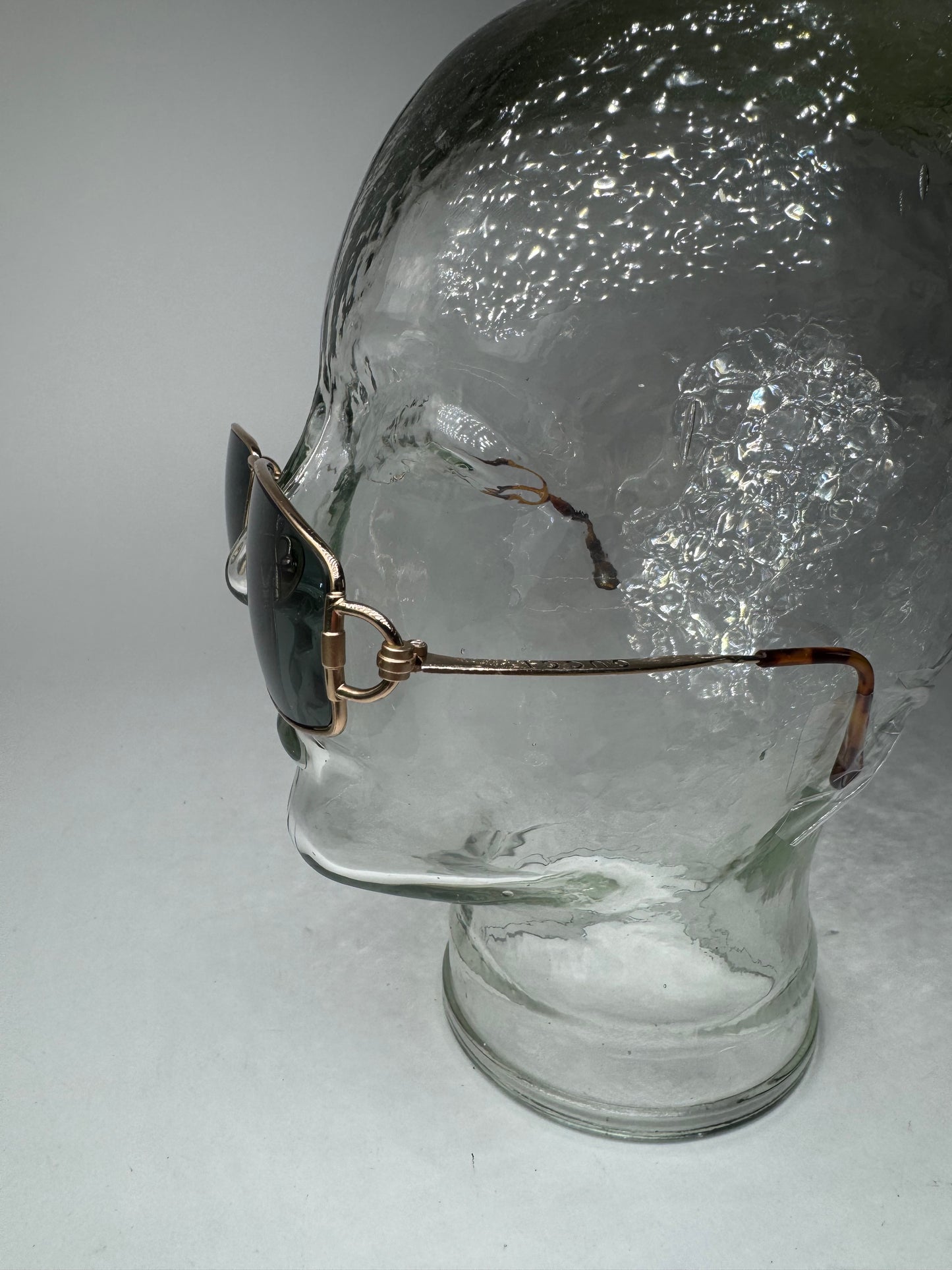 Vintage Gucci Sunglasses Green Gold