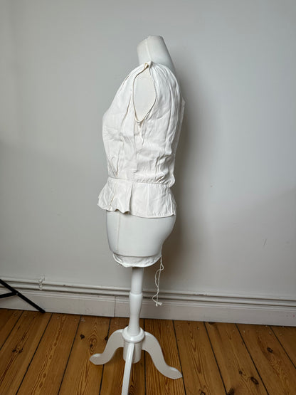 Vintage Louis Vuitton Silk Top White 34/XS
