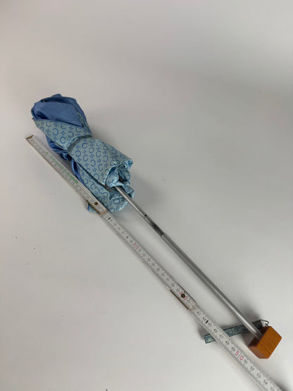 Vintage Celine Paris Monogram Polyester Umbrella Blue
