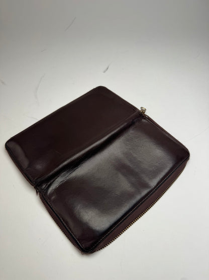 Vintage Comme Des Garçons Zippy Leather Wallet Brown