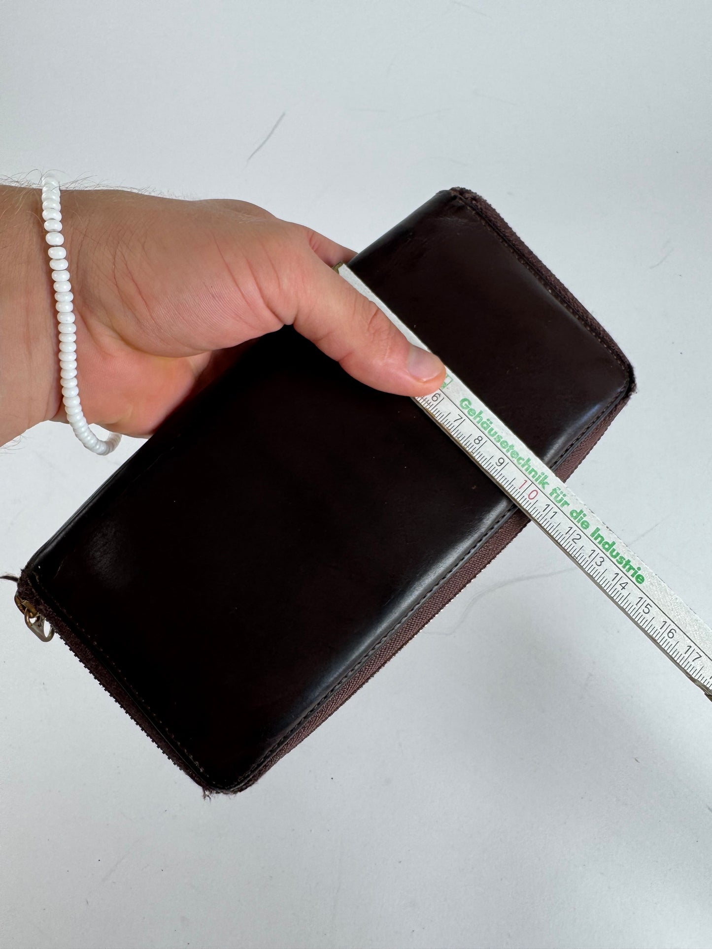 Vintage Comme Des Garçons Zippy Leather Wallet Brown