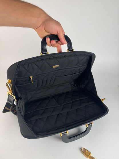 Sac vintage Fendi Roma 2Way noir or