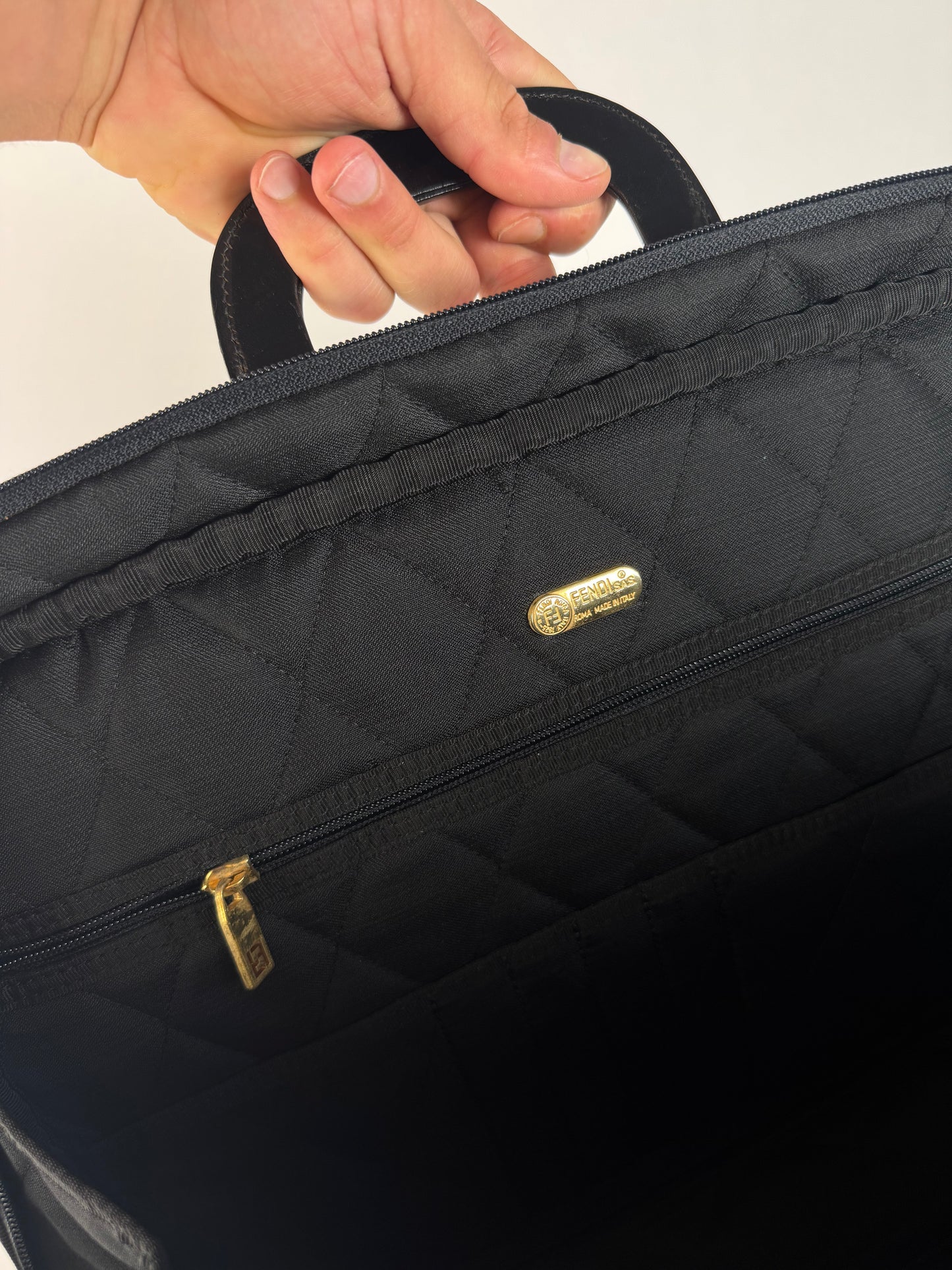 Sac vintage Fendi Roma 2Way noir or