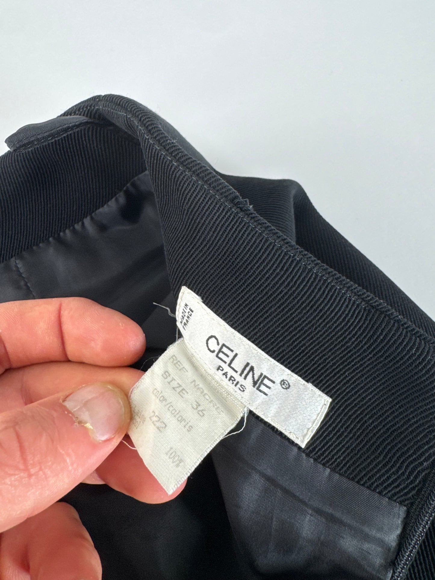 Vintage Celine Paris Skirt Black M