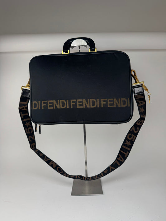 Sac vintage Fendi Roma 2Way noir or