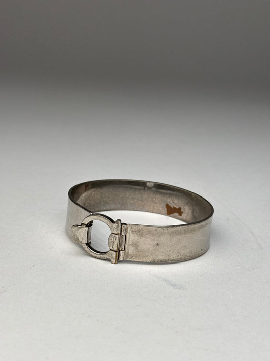 Vintage Salvatore Ferragamo Metal Bracelet Silver